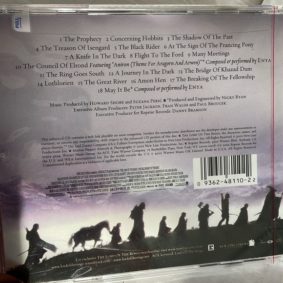 Lord of the Rings The Fellowship of the Ring  original motion soundtrack CD NWT - Picture 4 of 4
